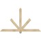 Ekena Millwork Kennewick Rough Sawn Timber Gable Bracket, Douglas Fir, 72"W x 42"H x 4"D x 4"F, 14/12 Pitch GBW072X42X0404KEN00RDF - alternate 1